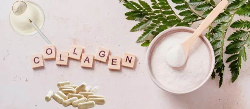 Image depicting collagen, a vital protein in skin, bones, and connective tissue, highlighting its importance in health supplements.